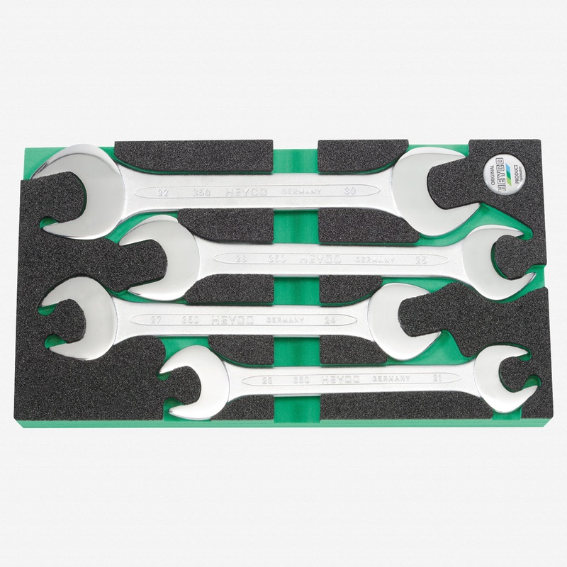 Heyco Double Open Ended Metric Wrench Set, 4 Pieces