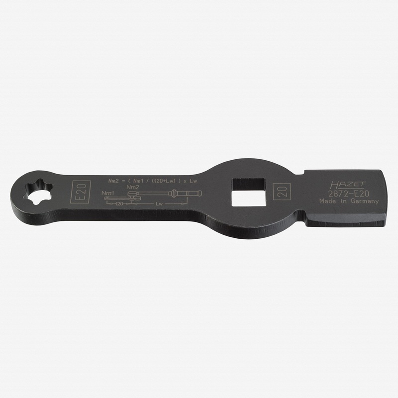 Hazet 2872-E20 External Torx Slogging Wrench with 2 Striking Faces, Size E20