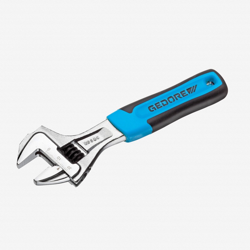 Gedore 60 S 10 JC Adjustable spanner, open end, chrome-plated with 2C-handle