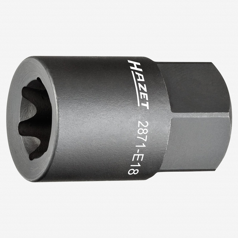 Hazet 2871-E18 External Torx Brake Caliper Socket, Size E18, 22mm Drive
