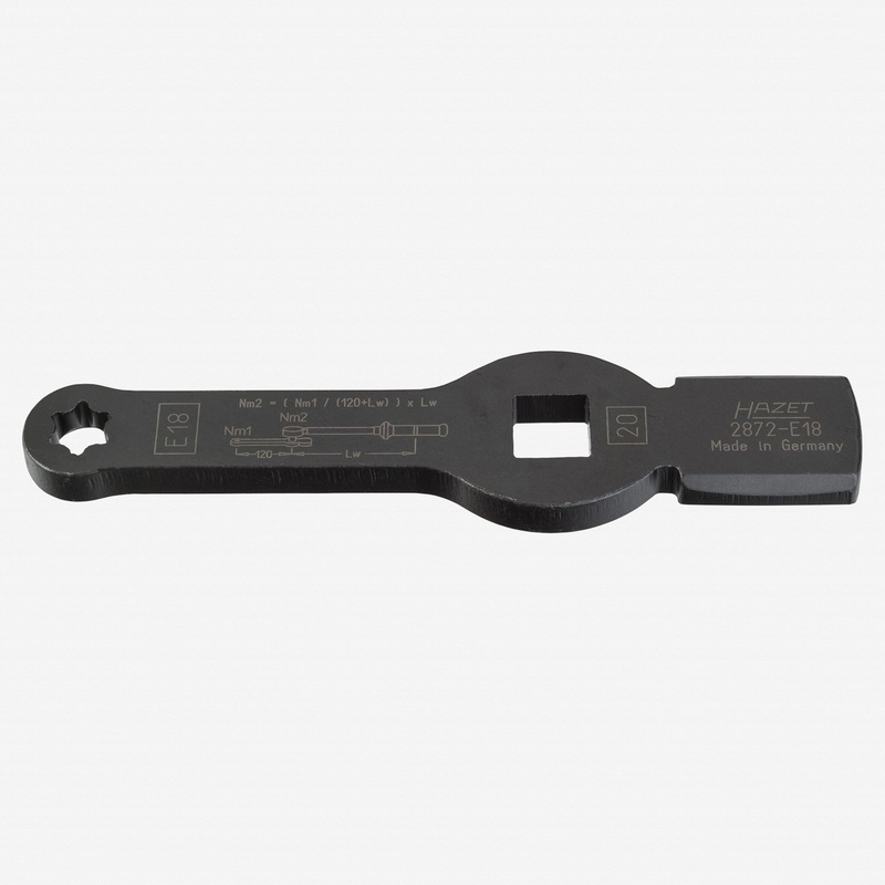 Hazet 2872-E18 External Torx Slogging Wrench with 2 Striking Faces, Size E18