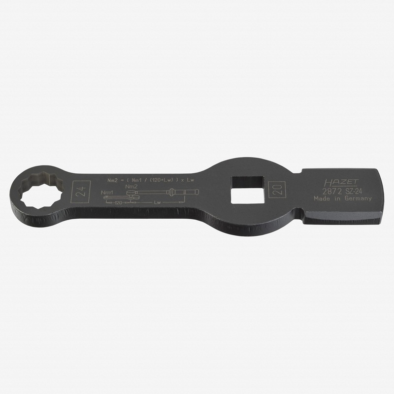 Hazet 2872SZ-24 Box-end Wrench with 2 Striking Faces, 24mm, 12 Point