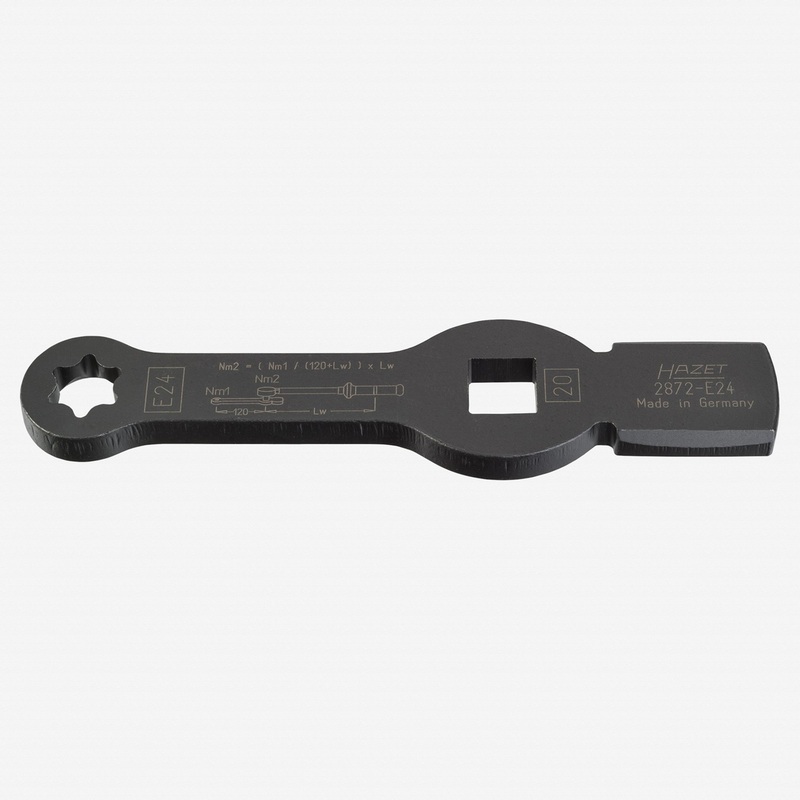 Hazet 2872-E24 External Torx Slogging Wrench with 2 Striking Faces, Size E24