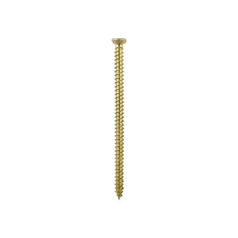 TIMCO Concrete Screws Flat Countersunk Gold - 7.5 x 80 - Pack of 65 Pieces