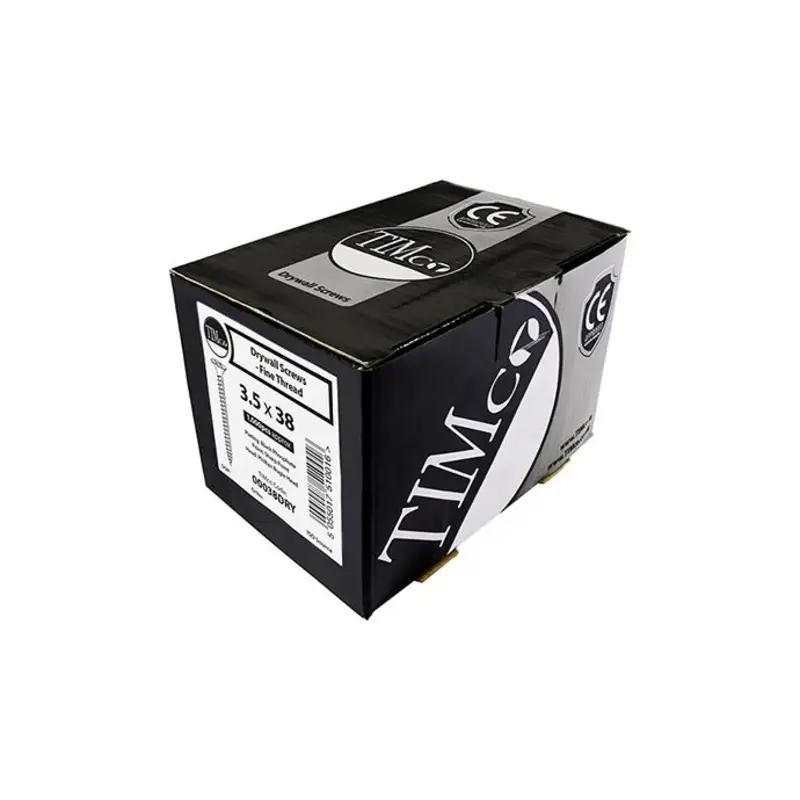 TIMCO Drywall Fine Thread Bugle Head Black Screws - 3.5 x 35 - Pack of 1000 Pieces