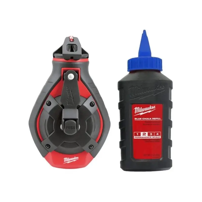Milwaukee 4932493815 Bold Line Chalk Reel & Blue Chalk Refill 30M