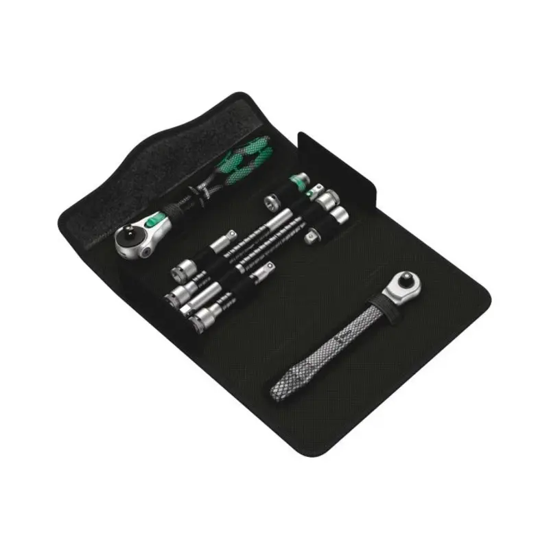 Wera Kraftform Kompakt 1/4" Zyklop MS1 Metal/Speed Ratchet Set 8 Pieces