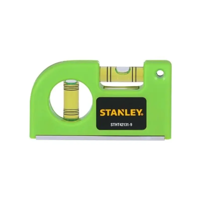 STANLEY 87mm / 3.4" Magnetic Pocket Level (2 Vials) Green STHT42131-9