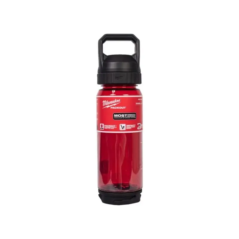 Milwaukee 4932498636 Packout 740 ml Plastic Bottle Chug Lid Red