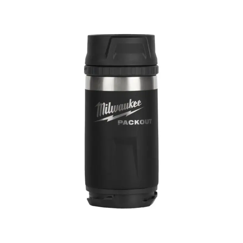 Milwaukee 4932498978 Black PACKOUT 355ml Bottle Tumbler With Sip Lid