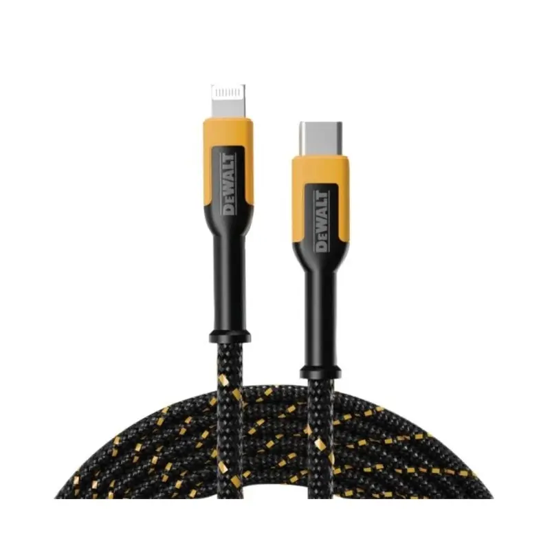 DeWalt 131 1357 DWG 1.2m / 4ft USB C to Lightning Reinforced Charging Cable