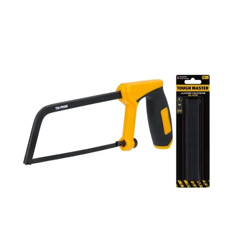 TOUGH MASTER Mini Hacksaw 6" 150mm Set with Extra 10pcs Replacement Blades 24 TPI