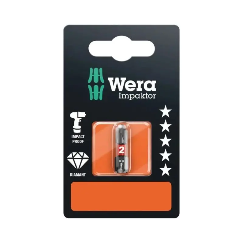 Wera 851/1 IMP DC SB Phillips Impaktor Screwdriver Bit PH 2 x 25 mm