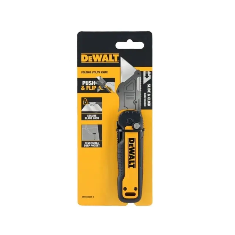 DeWalt DWHT10991-0 Push & Flip Folding Fixed Blade Utility Knife