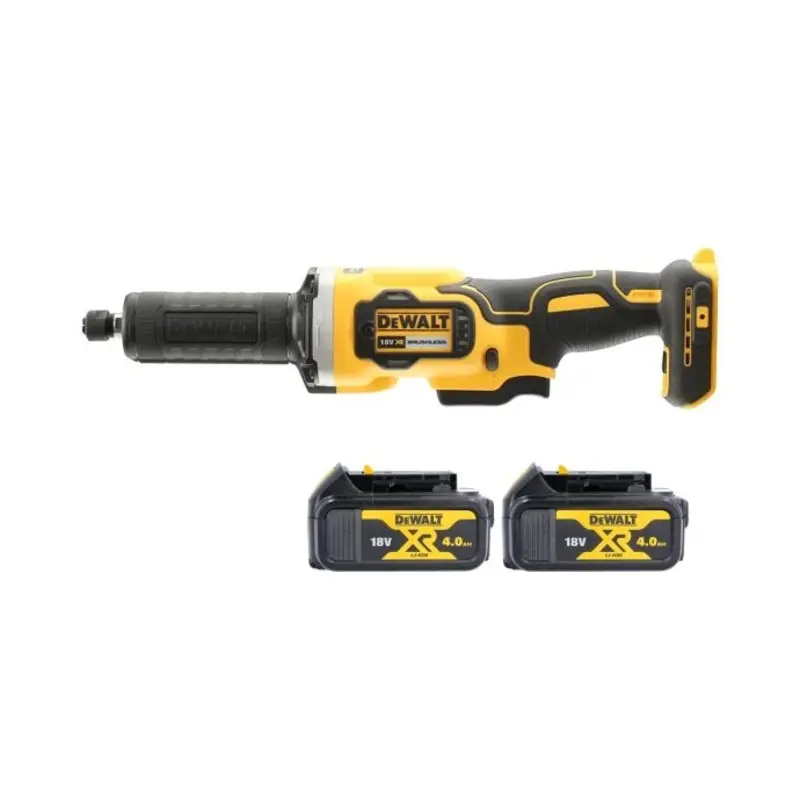 DeWalt DCG426N 18V XR Cordless Brushless 125mm Die Grinder With 2 x 4.0Ah Batteries