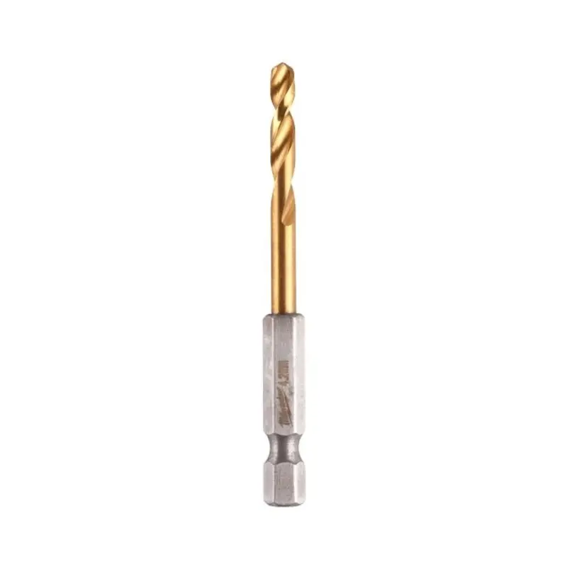 Milwaukee 48894709 SHOCKWAVE Red Hex HSS-G Titanium Drill Bit 4.2mm x 74mm