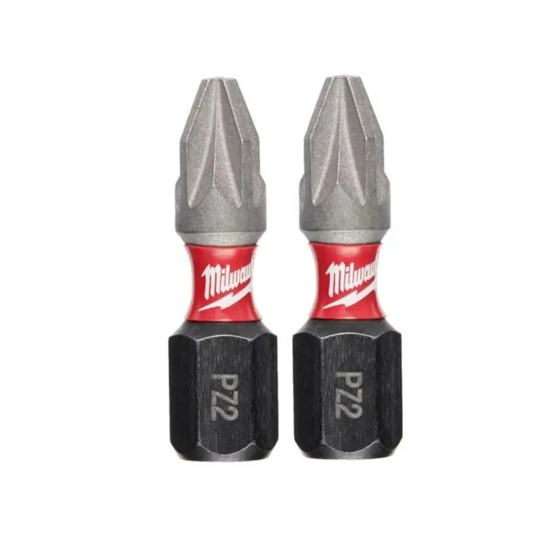 Milwaukee 4932472040 PZ2 25mm Showkwave Screwdriver Bits 2 Piece