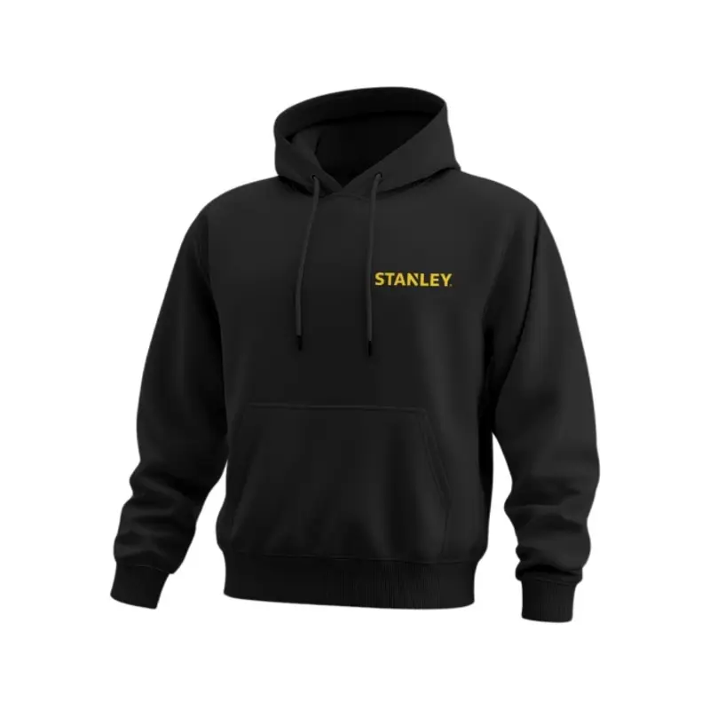 Stanley Full Sleeve Round Neck Black Hoodie