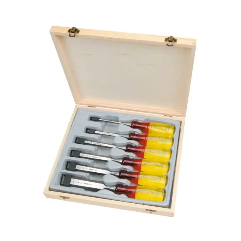 Irwin TM373S6 Marples M373 6 Pieces Splitproof Bevel Edge Wood Chisel Set
