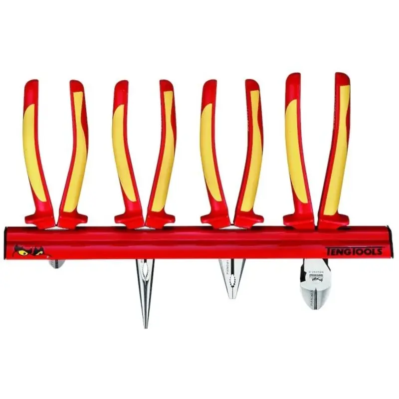 Teng Tools Insulated Plier Set Wall Rack 4 Pieces