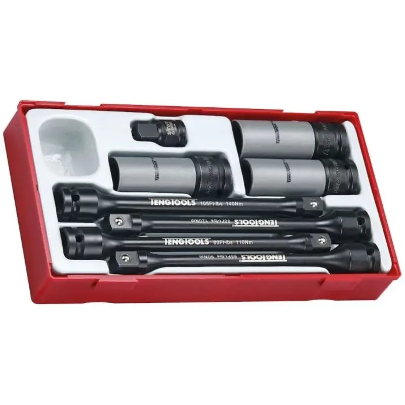 Teng Tools 1/2" Torque Sticks & Wheel Nut Set TT1 8 Pieces