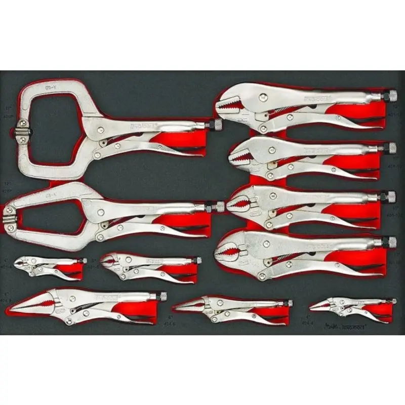Teng Tools Power Grip Plier Set FOAM4X4 11 Pieces