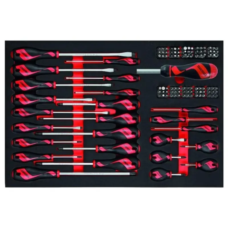 Teng Tools Screwdriver Set Mixed FOAM4X4 122 Pieces