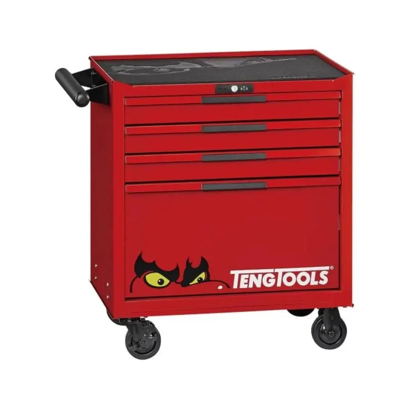 Teng Tools 26" PRO35 low roller cabinet 4 drawers red