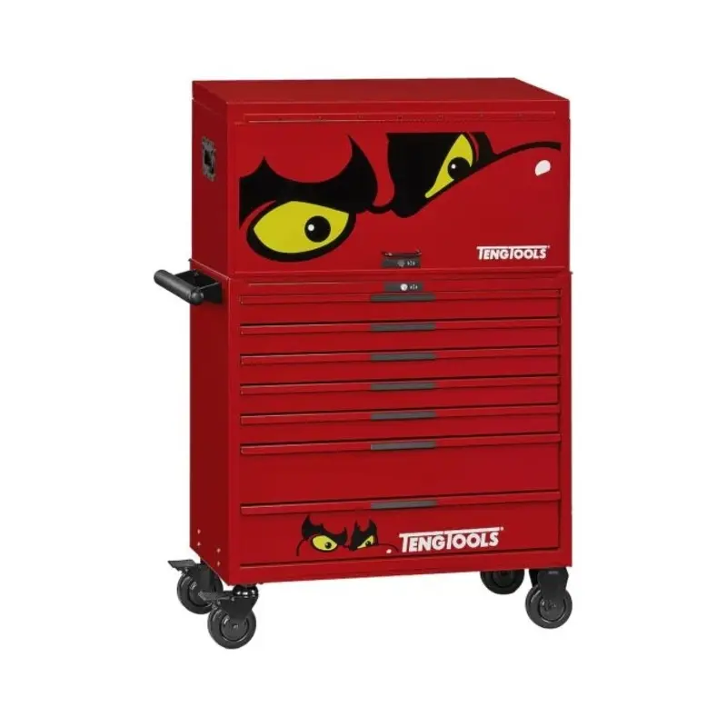 Teng Tools 37" PRO35 stack tool storage 12 drawers red