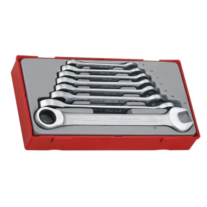 Teng Tools Ratcheting Combination Spanner Set RS TT1 8 Pieces