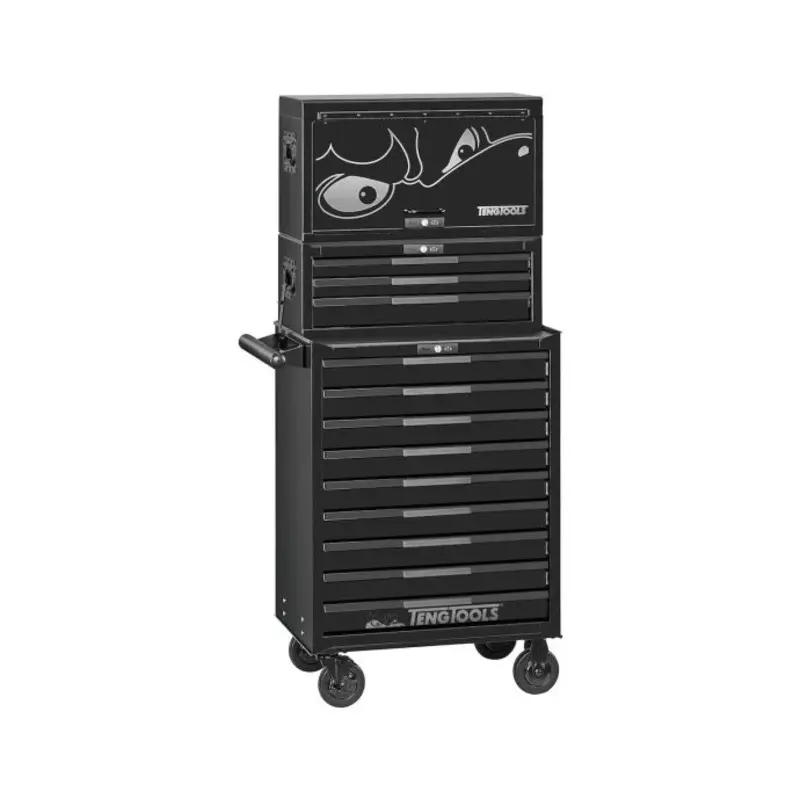 Teng Tools 26" PRO35 stack tool storage 16 drawers black