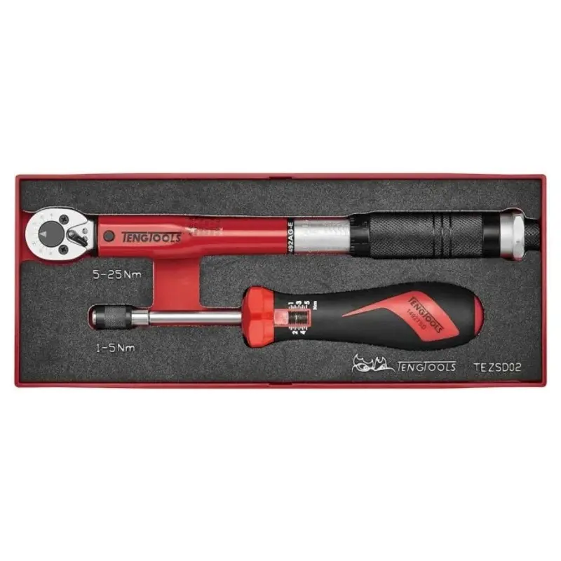 Teng Tools 1/4" Torque Set FOAMX2 2 Pieces