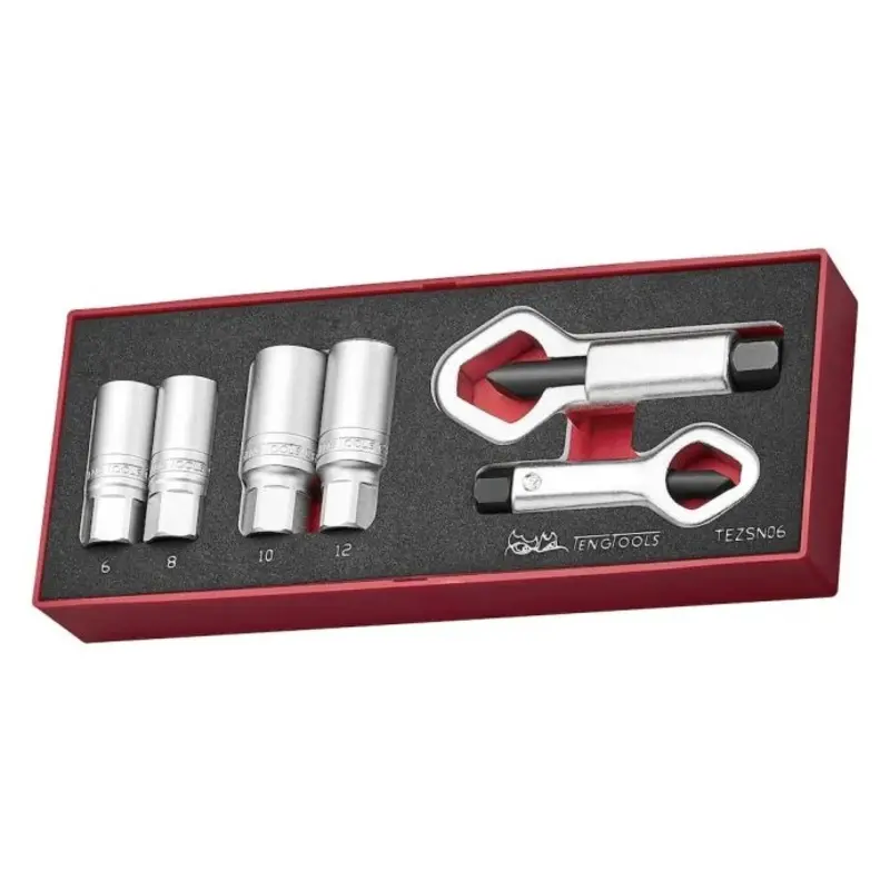 Teng Tools Extractor and Nut Splitter Set FOAMX2 6 Pieces