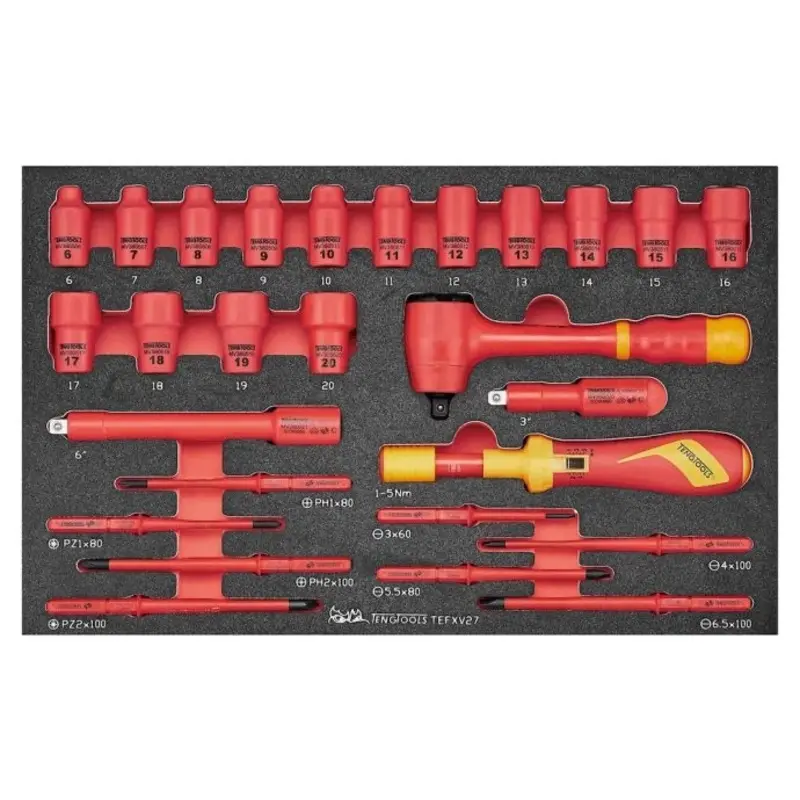 Teng Tools Insulated Torque Screwdriver Set FOAM3 27 Pieces