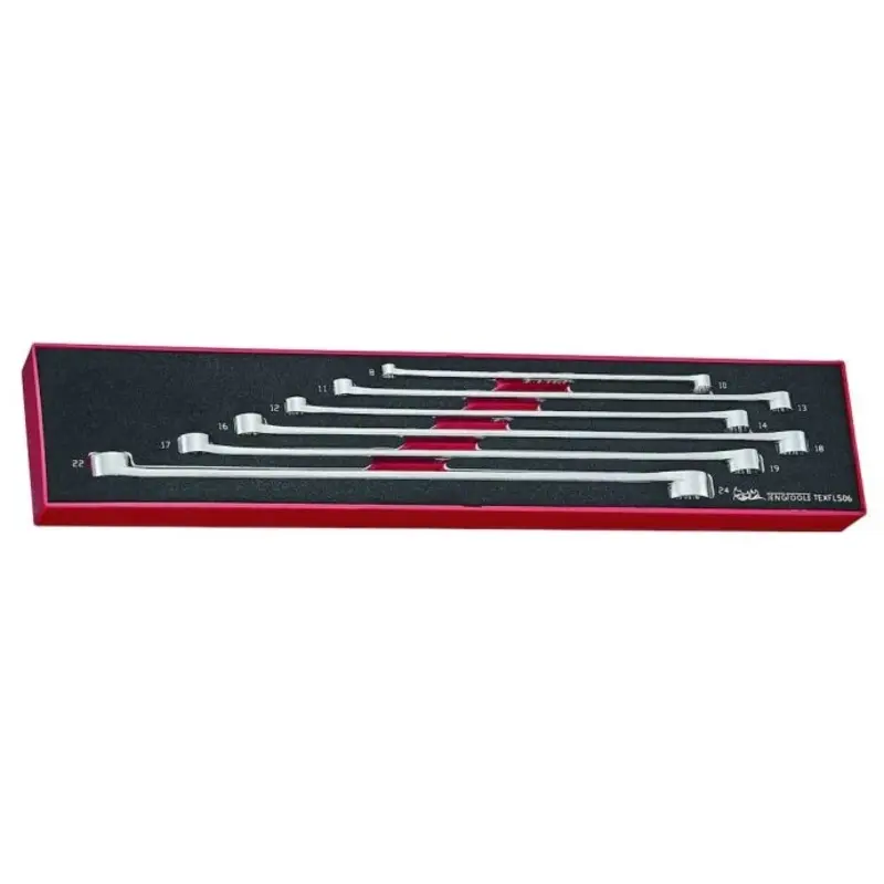 Teng Tools Long Double Ring Spanner Set FOAMX4 6 Pieces