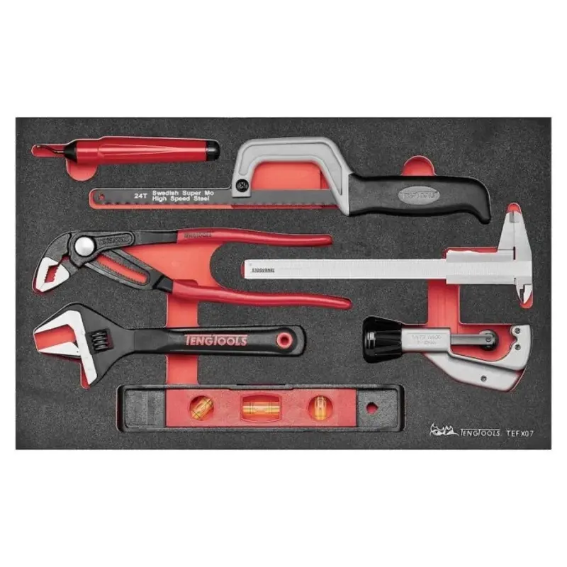 Teng Tools Plumber Tool Set FOAM3 7 Pieces