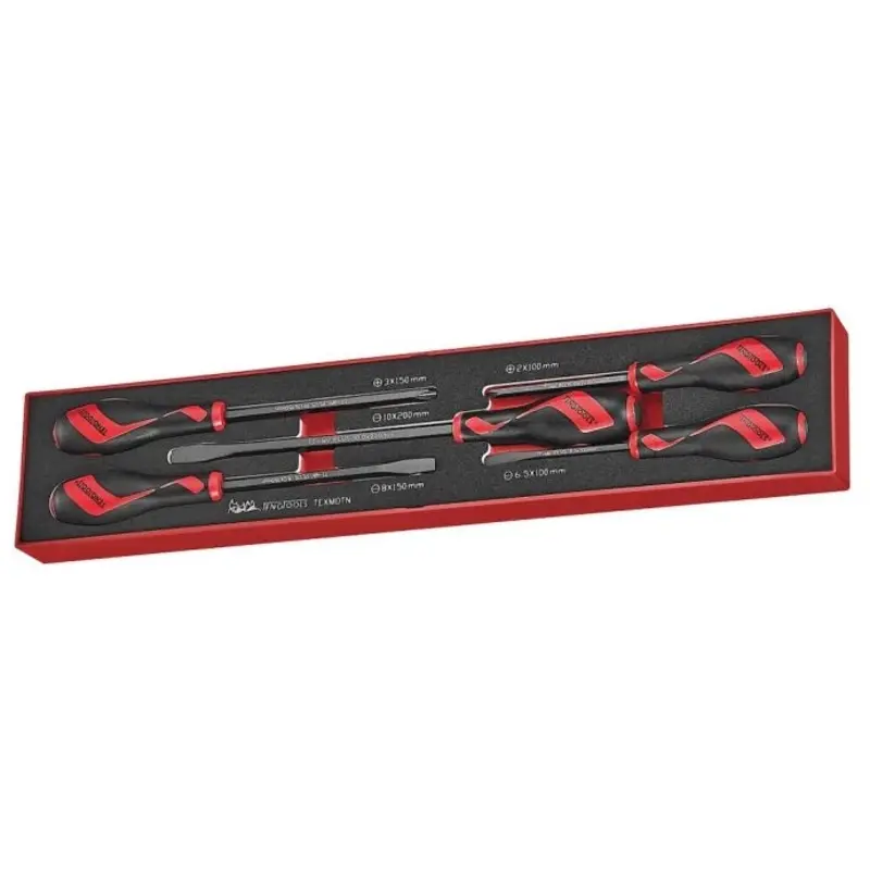 Teng Tools Power Through Screwdriver Set FOAMX4 5 Pieces