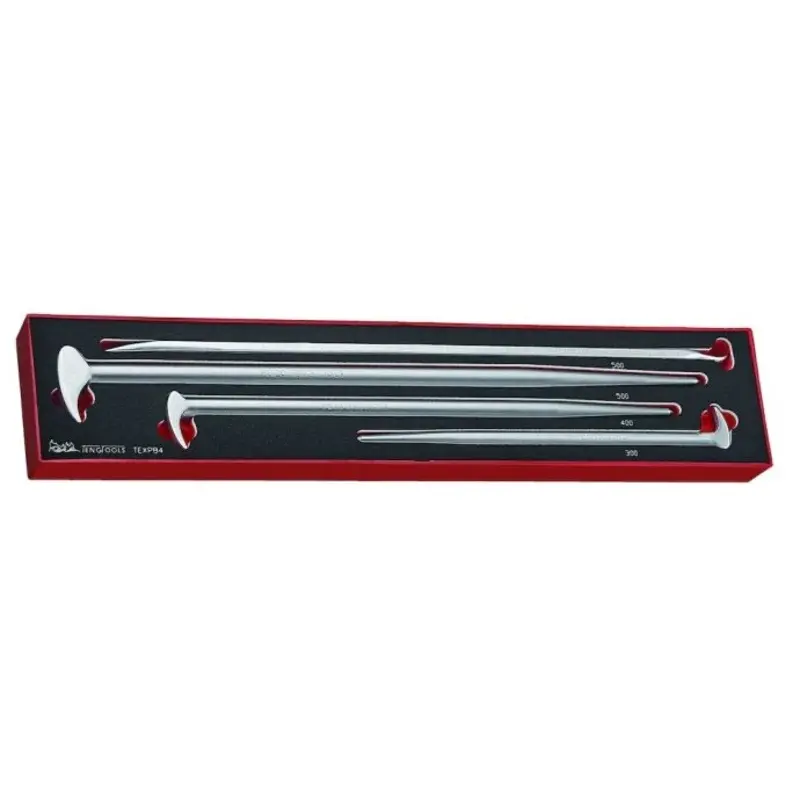 Teng Tools Pry Bar Set Roll/Heel FOAMX4 4 Pieces