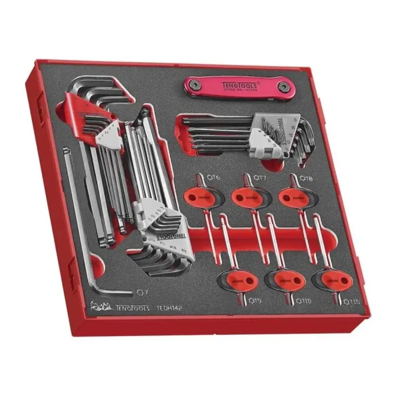 Teng Tools Ball Point Hex & TX Key Set FOAM2 42 Pieces