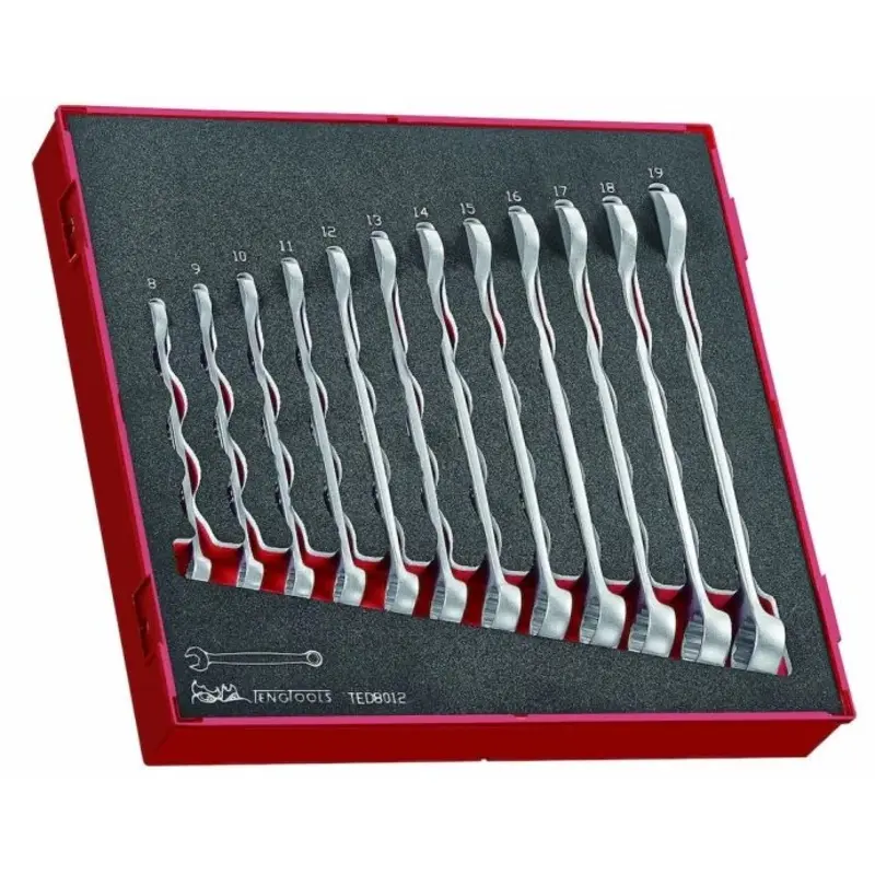 Teng Tools Combination Spanner Set Anti Slip FOAM2 12 Pieces