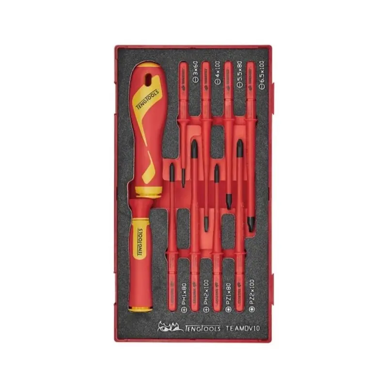 Teng Tools Insulated Interchangeable Blade Set FOAM1 10 Pieces