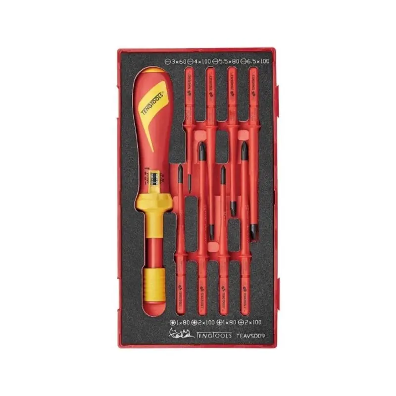 Teng Tools Insulated Torque Screwdriver Set FOAM1 9 Pieces