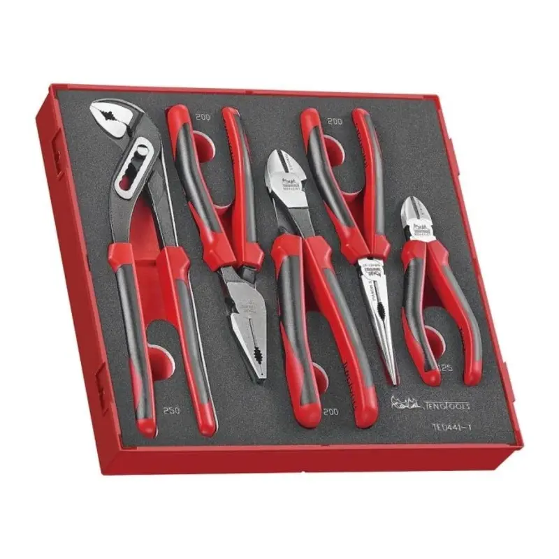 Teng Tools Plier Set TPR Grip FOAM2 5 Pieces