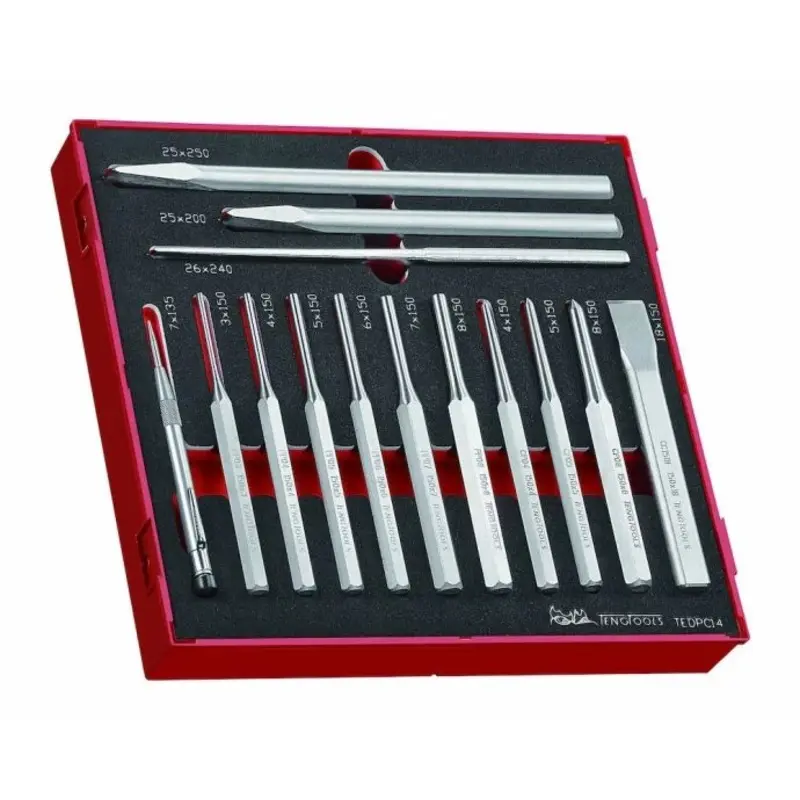 Teng Tools Punsch & Chisel Set FOAM2 14 Pieces