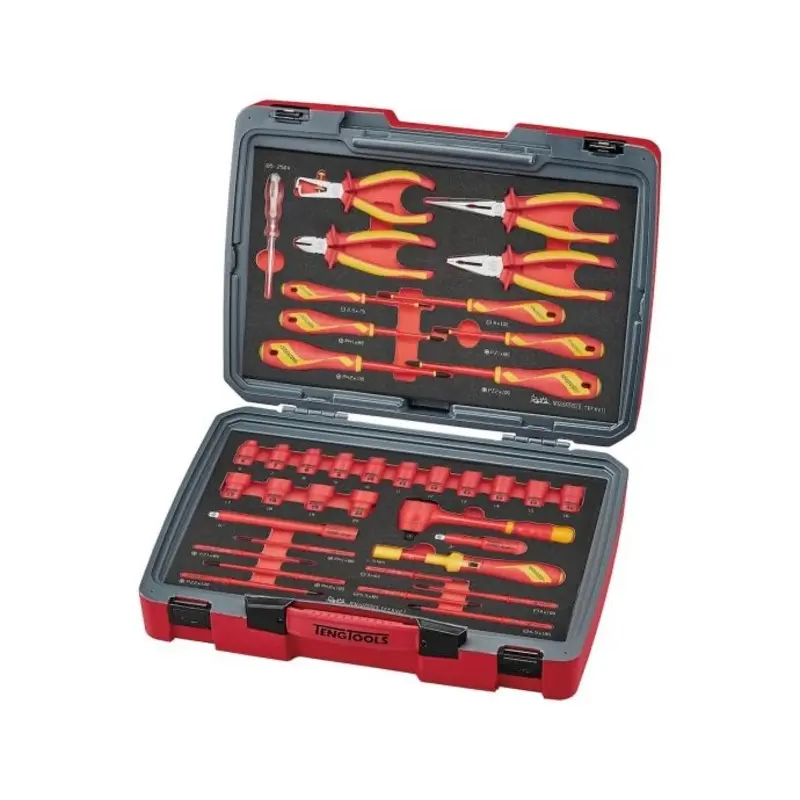 Teng Tools MECCA PRO TC-6 FOAM Electrician Tool Kit 39 Pieces