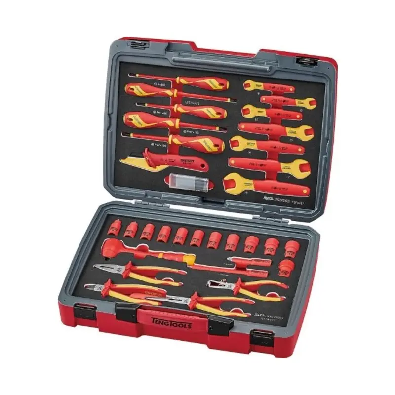 Teng Tools MECCA PRO TC-6T FOAM Electrician Tool Kit 37 Pieces
