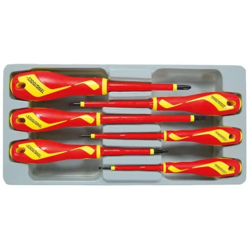 Teng Tools Insulated Screwdriver Set Flat & PH 6 Pieces