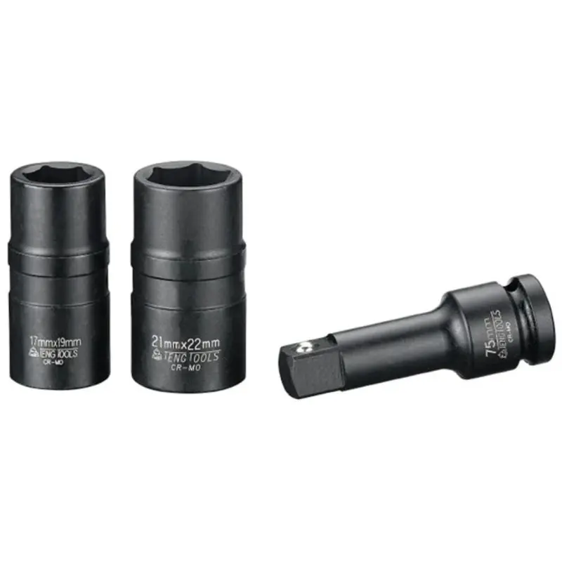 Teng Tools 1/2" Double Ended Impact Socket Set 17 x 19mm/21 x 22mm