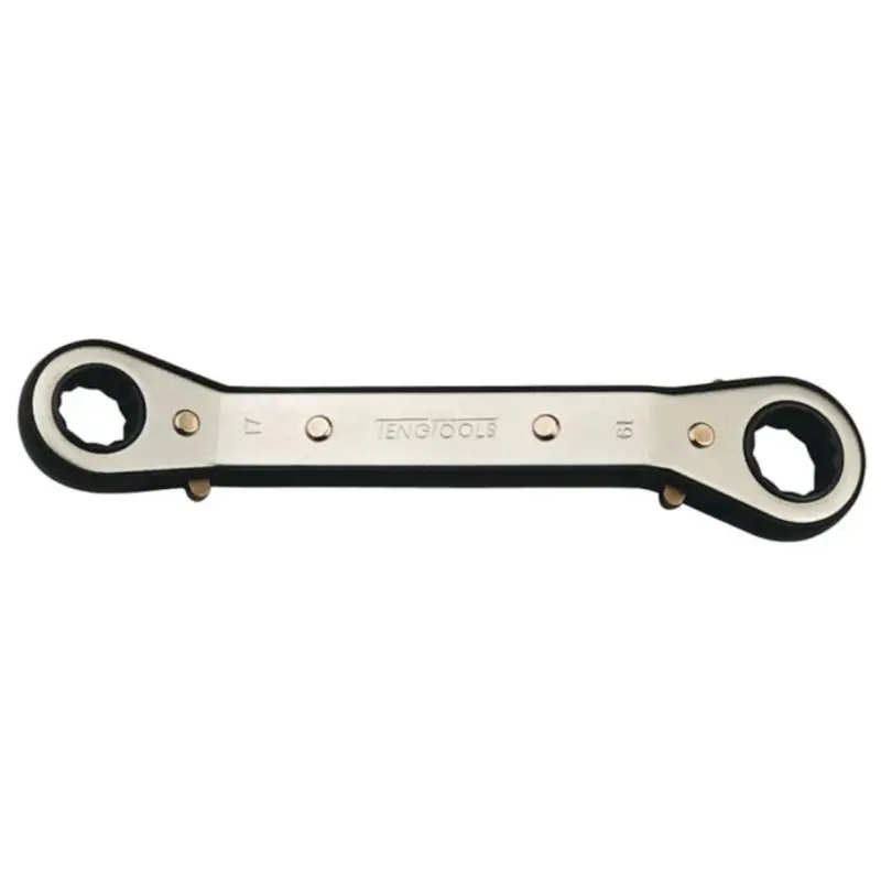 Teng Tools Ratcheting Offset Ring Spanner Metric 12 x 14mm