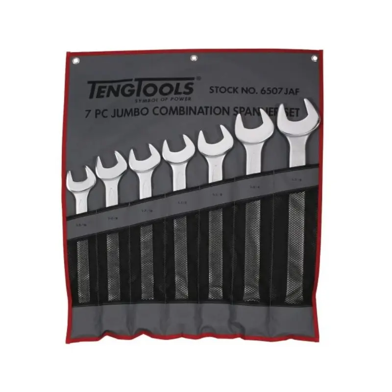 Teng Tools Combination Spanner Set 1 5/16"-1 7/8" Tool Roll 7 Pieces